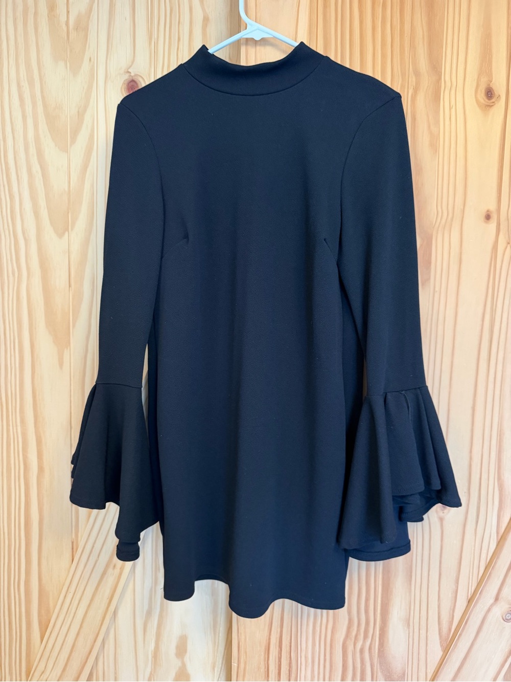 Boohoo Black Textured Dress with Label Detail